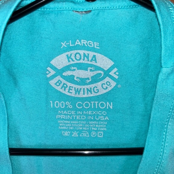 Kona Brewing Co T-Shirt Womens XL Blue Liquid Aloha Hawaii Short Sleeve Shirt - Picture 3 of 6